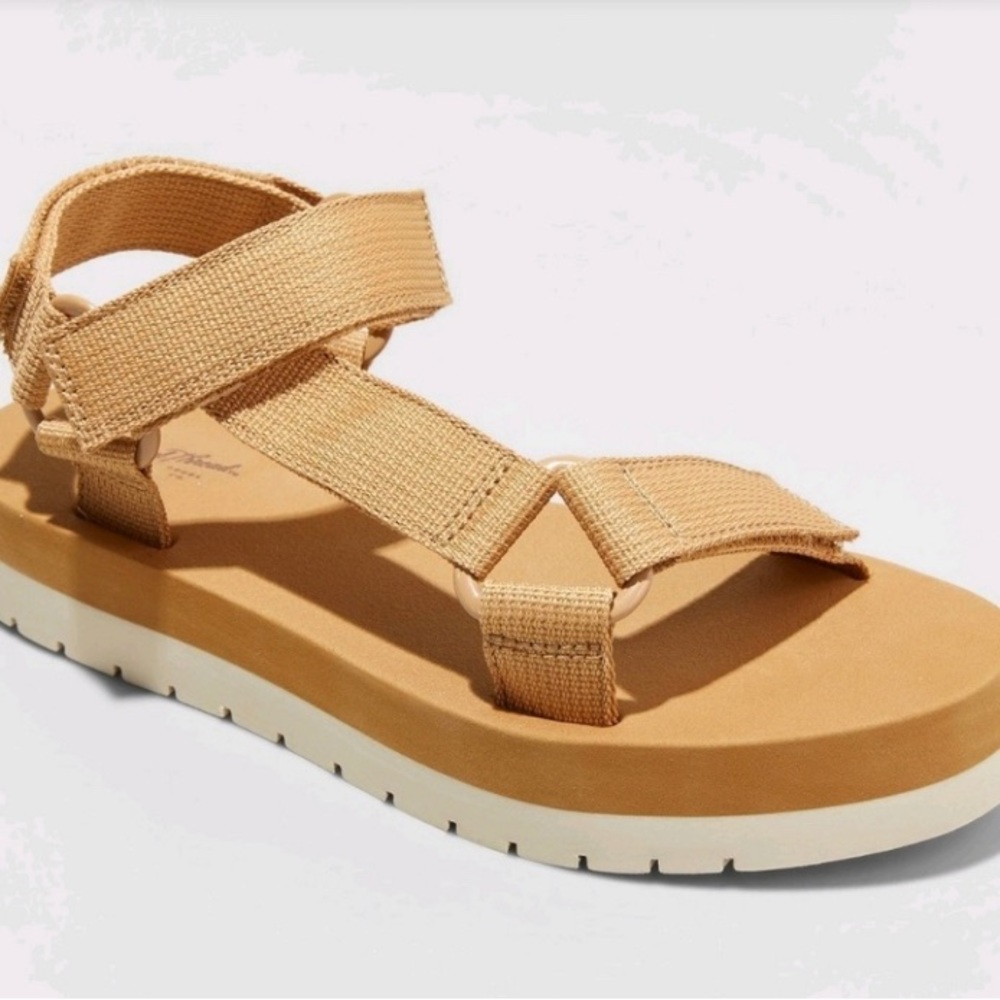 Universal Thread Tan Hayden Platform Sport Sandals Size 7 NEW - Picture 3 of 12